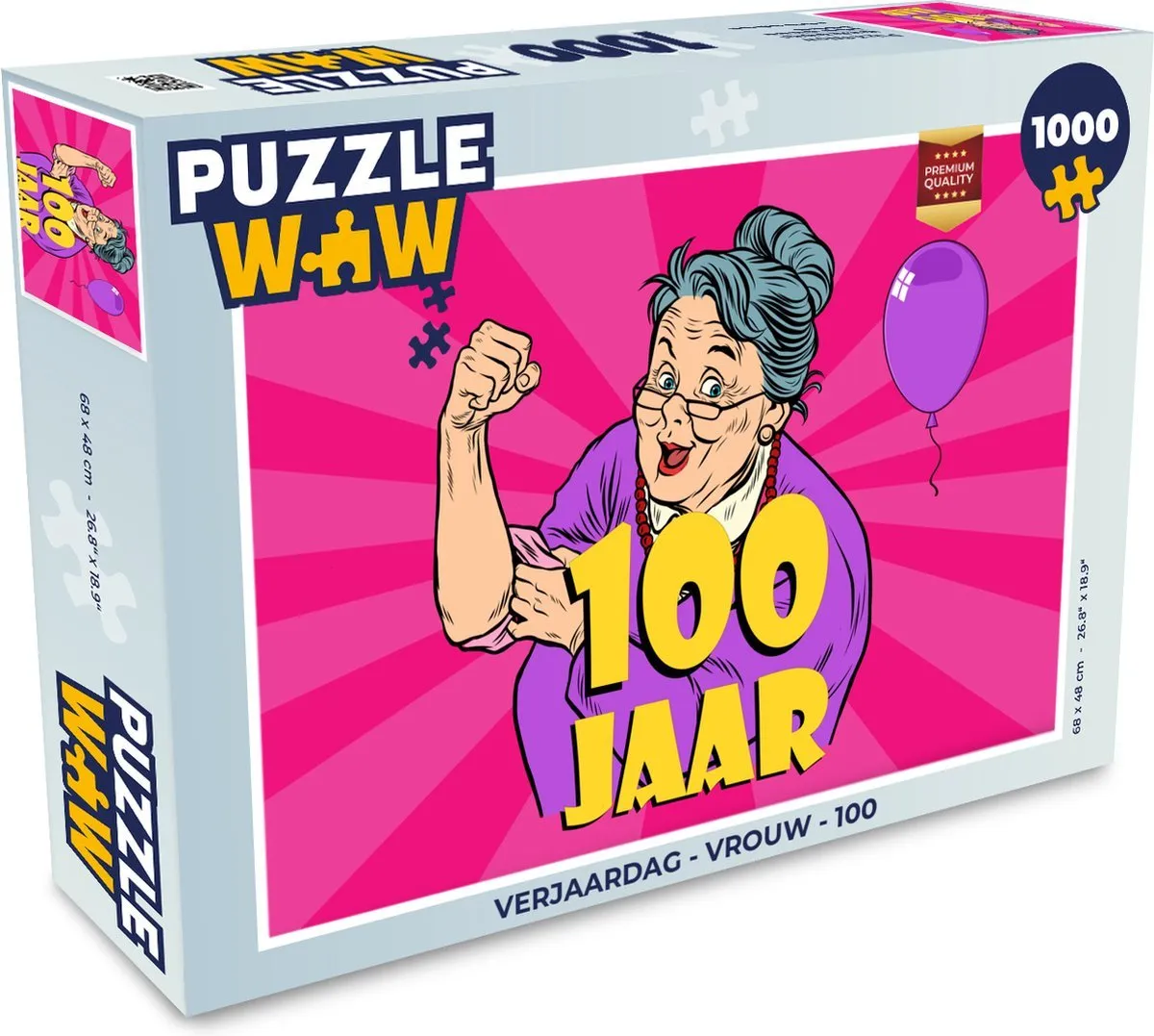 PuzzleWow – Vrouw Verjaardag – 1000 stukjes - Afbeelding 2