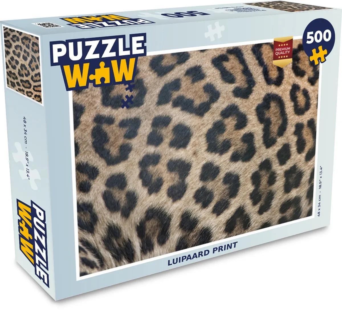 PuzzleWow – Luipaard print – 500 stukjes