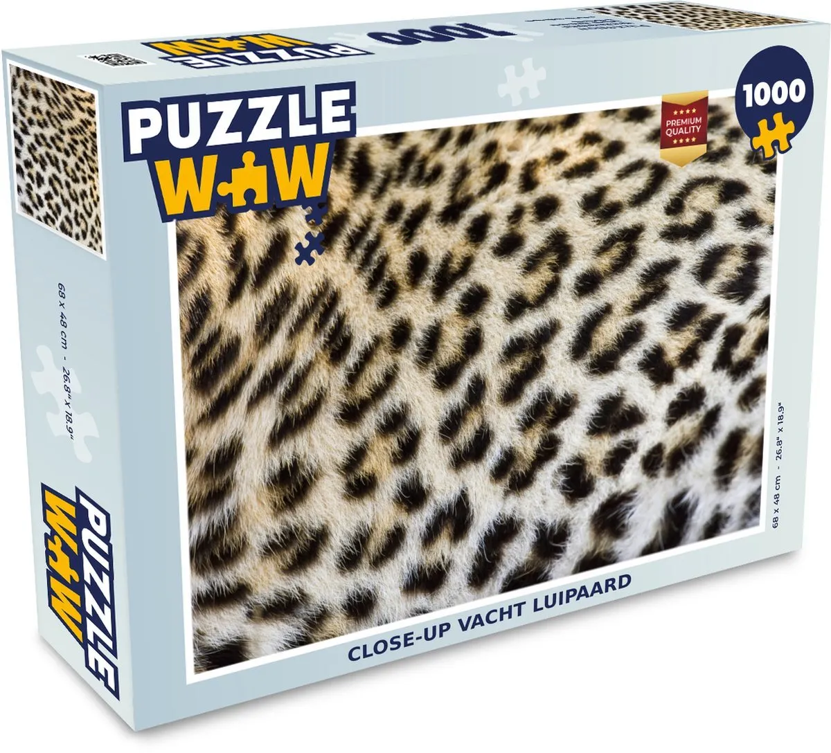PuzzleWow – Close-up vacht luipaard – 1000 stukjes - Afbeelding 2