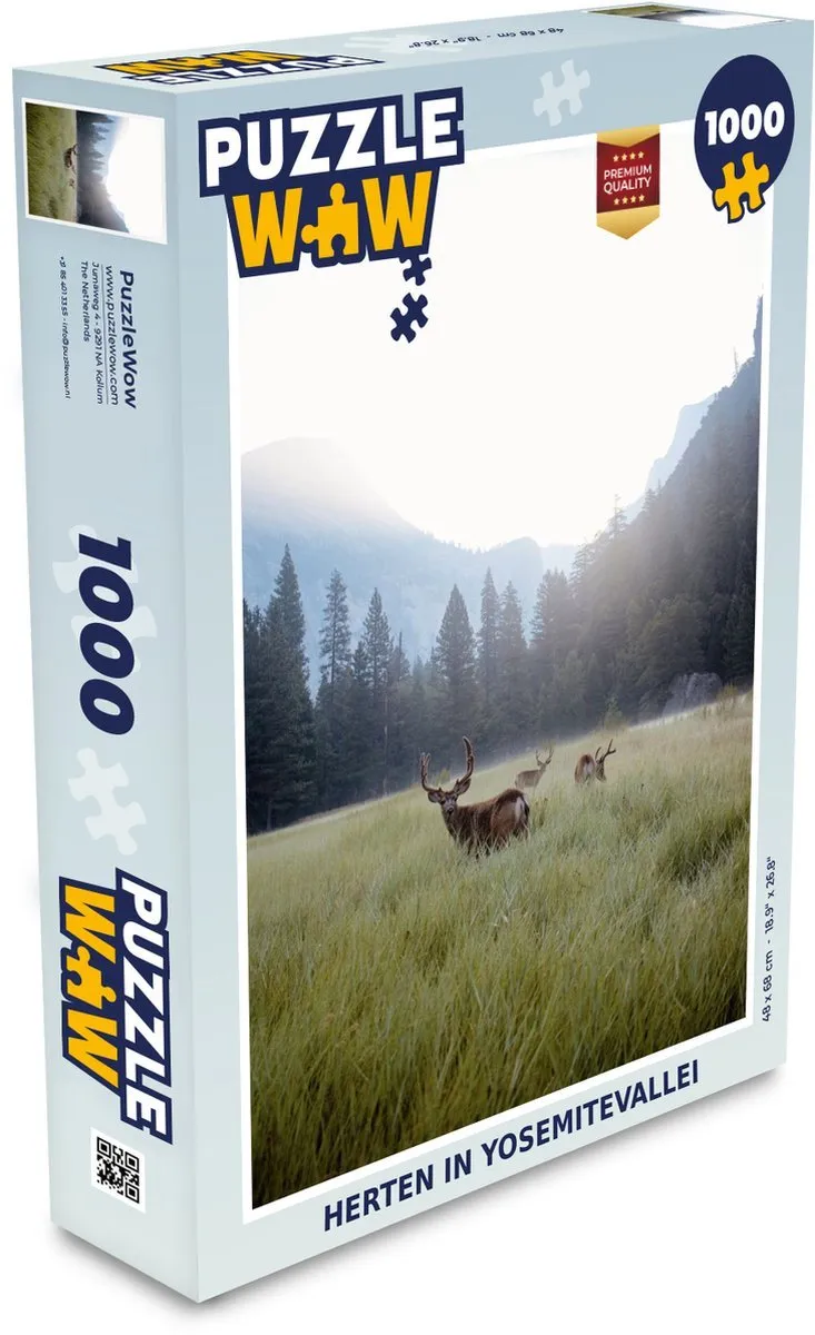 PuzzleWow – Herten in mist – 1000 stukjes