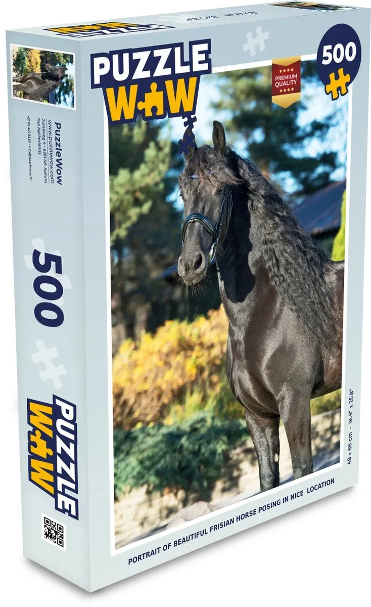 PuzzleWow – Puzzel Zon – Fries Paard – 500 stukjes