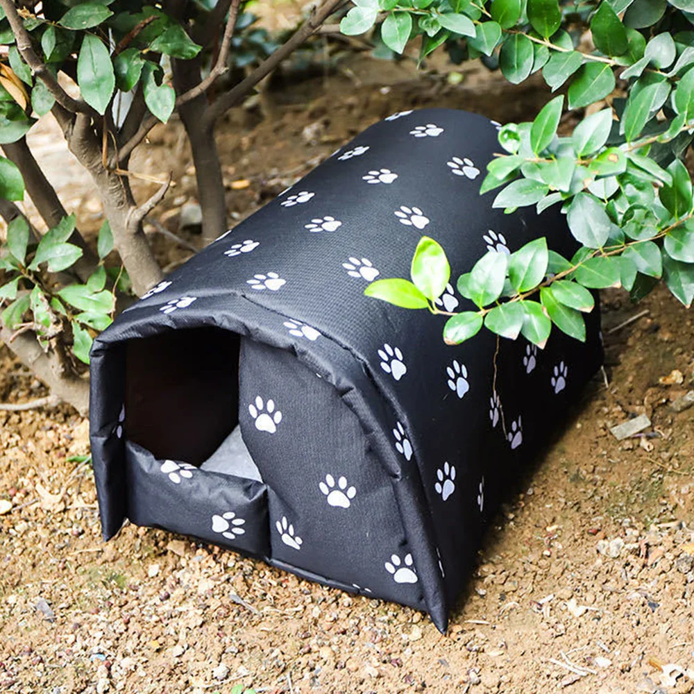 Kattenmand - Zwart met Pootafdrukken voor Ultiem Kattencomfort