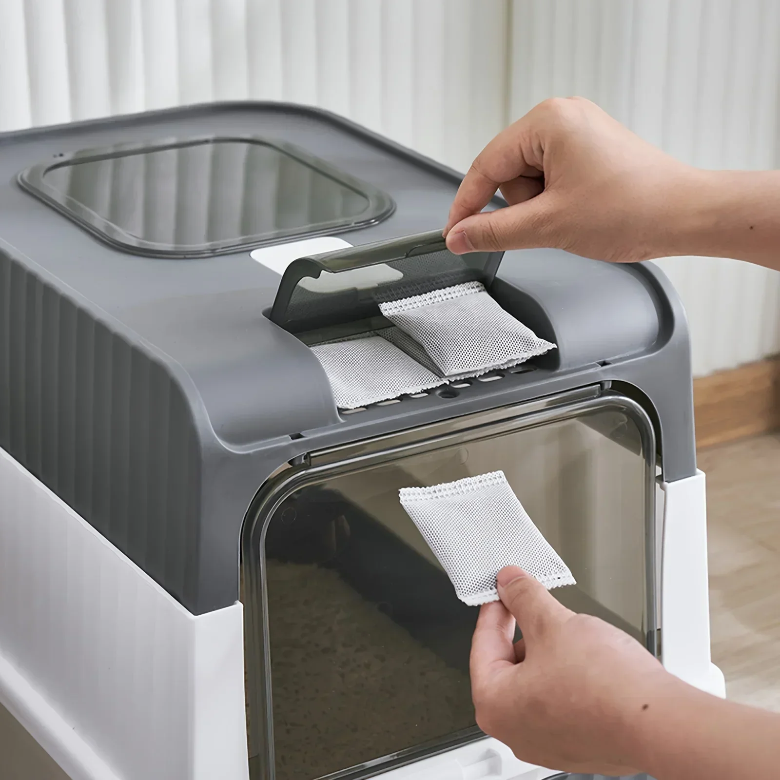 Kattenbak automatisch - Design met zelfreinigende functie voor gemakkelijk onderhoud - Afbeelding 3