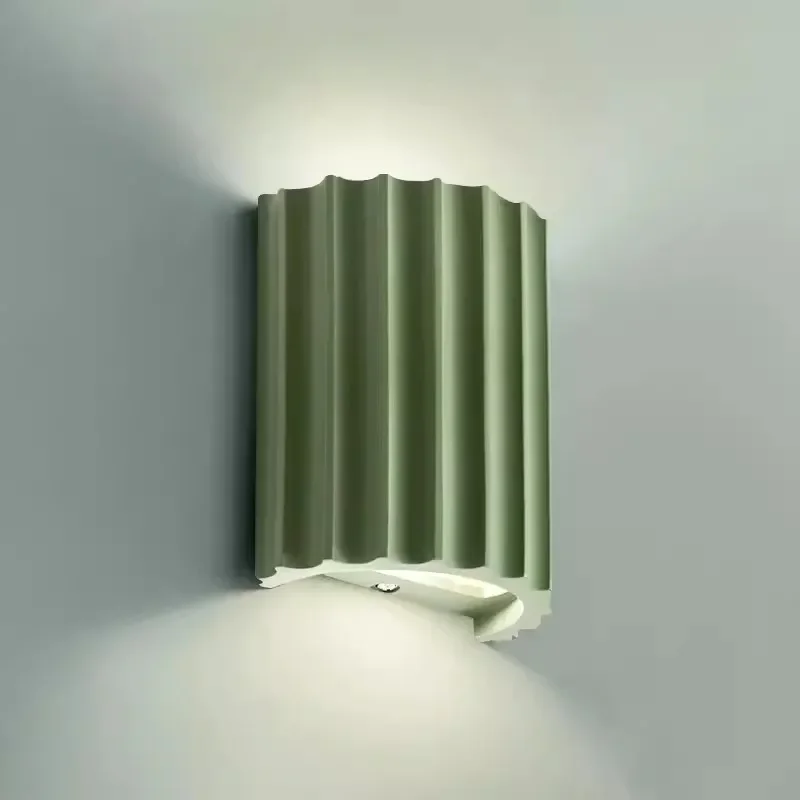 Wandlamp op batterijen - Groen met stijlvolle ribbels voor sfeervol licht - Afbeelding 3