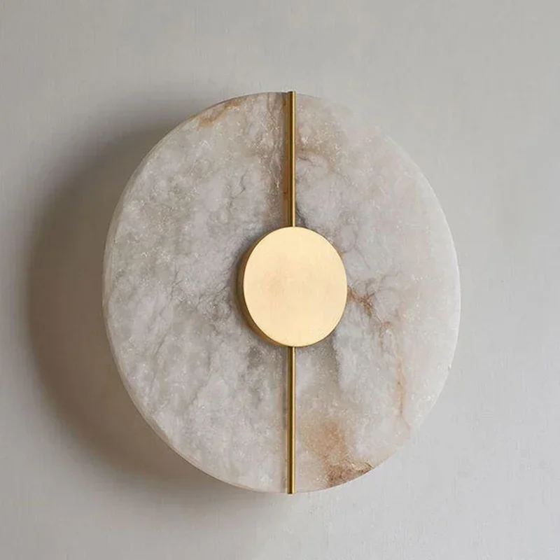 Wandlamp op batterijen - Elegante alabaster look voor sfeervol licht - Afbeelding 5