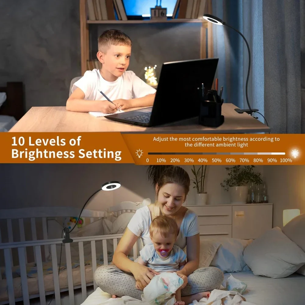 Nachtkast lampje - Flexibele LED leeslamp met 3 lichtstanden voor ultieme ontspanning - Afbeelding 5